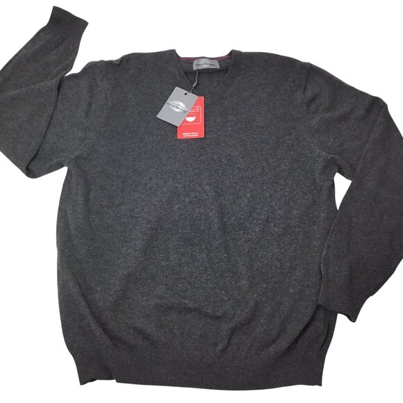 Peter Gribby NWT Sweater Merino Cotton Blend Size XL Jumper V Neck Long Sleeve - Picture 4 of 8